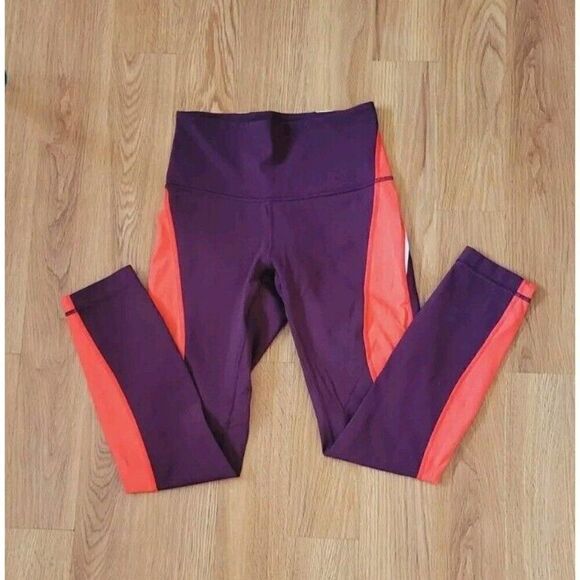 Lululemon Kick Serve Sweat Leggings Athleisure Workout Size 4 Burgundy - Picture 2 of 9